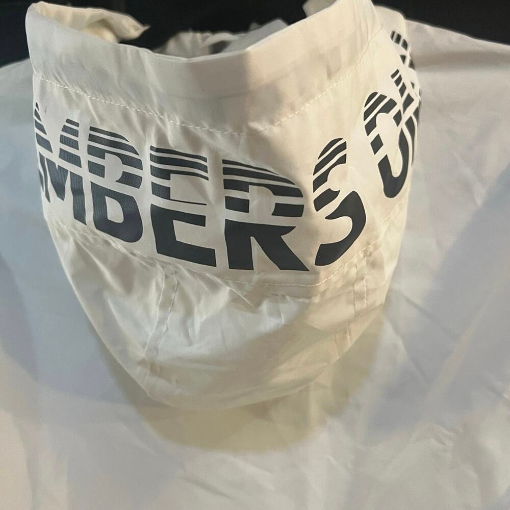 Members Only White Black Windbreaker Jacket XS Quarter Zip Hooded Pullover - Picture 5 of 14